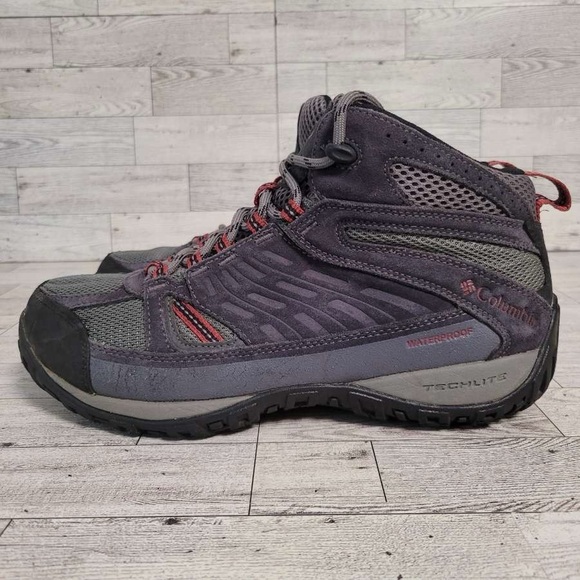 Men's Columbia Access Point Grey Black Utility Hiking Boots Size 9 - Picture 1 of 10